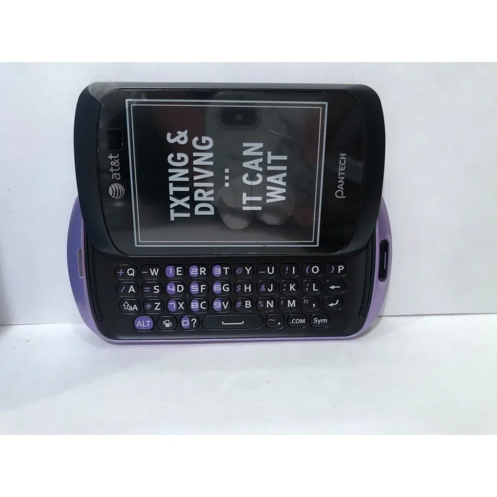 Pantech Swift P6020 Purple (AT&T) 3G Keyboard Cell Phone Touch w/Box